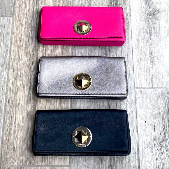 🖤💕KATE SPADE clutch in metallic black. EUC 💕🖤 - Picture 1 of 13